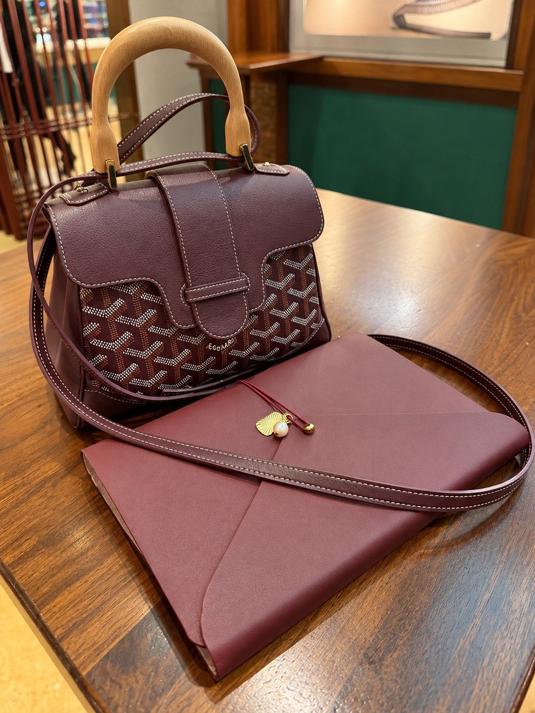 Burgundy leather notebook cover · bag and cover
