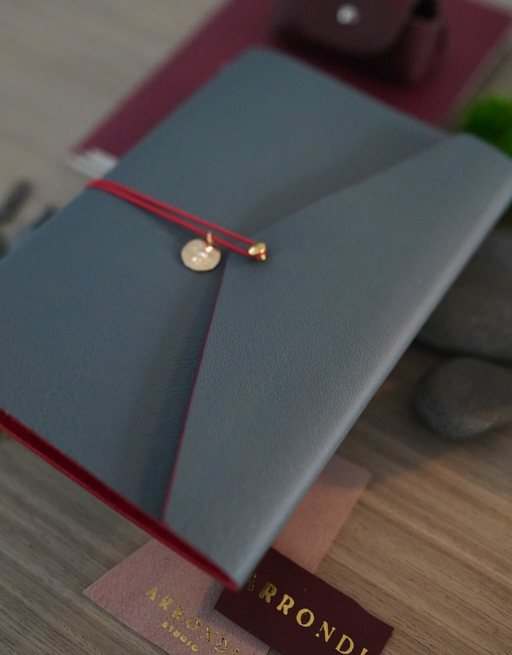 Slate leather notebook cover · cover