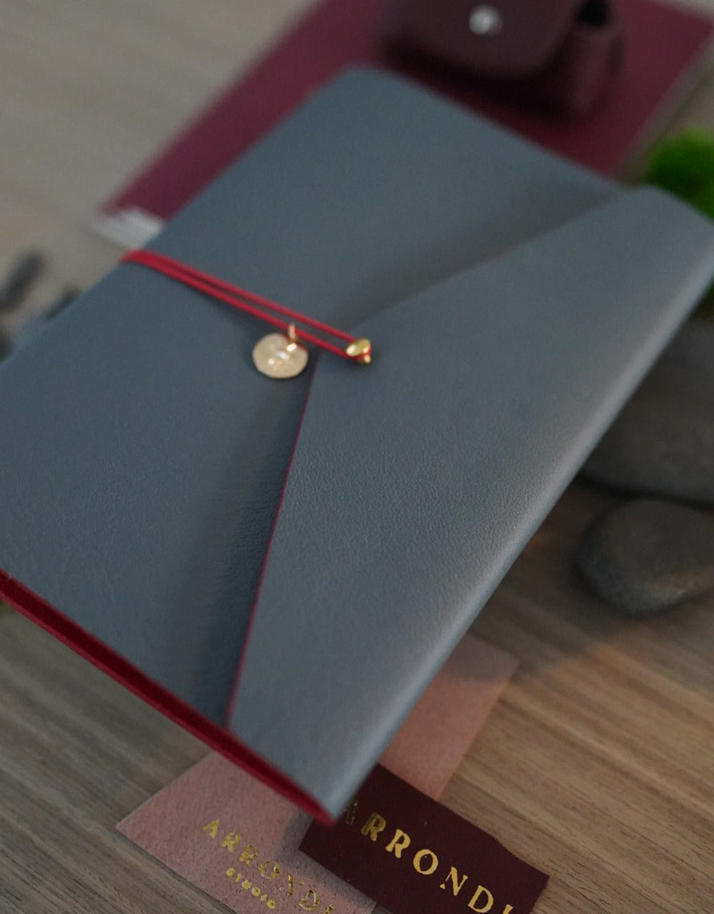 Slate leather notebook cover · cover